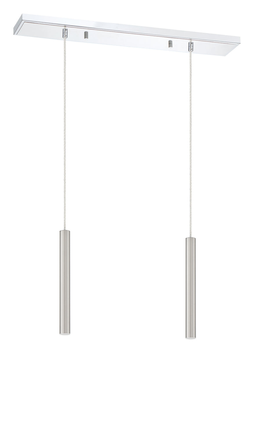 Suspension linéaire Forest — 2 lumières Chrome, Nickel brossé, 12" – vue 5
