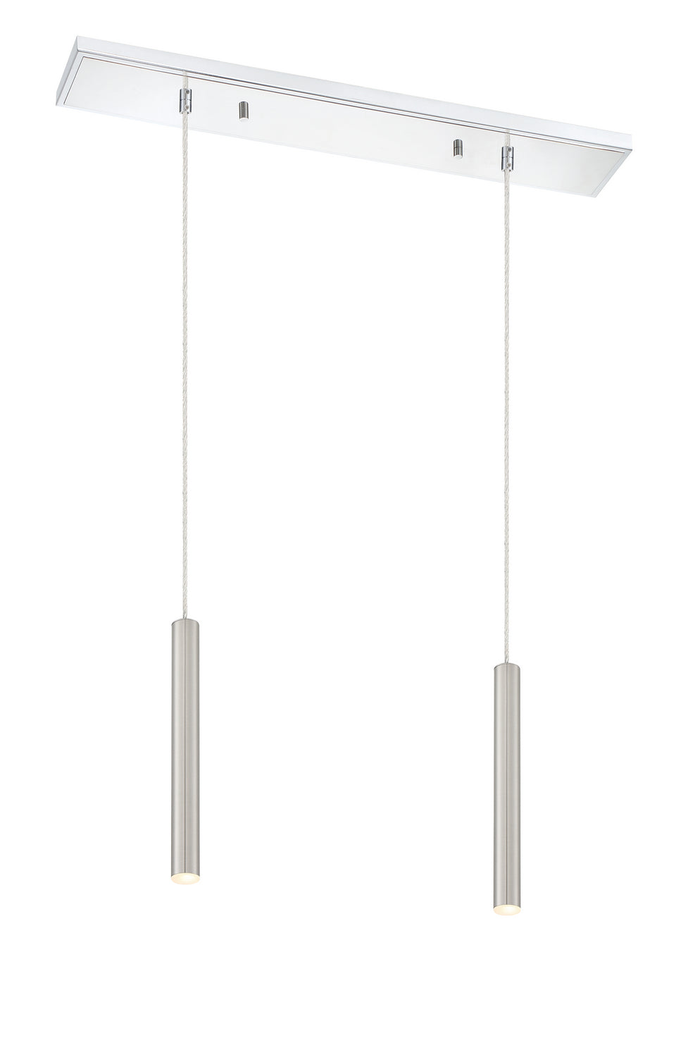 Suspension linéaire Forest — 2 lumières Chrome, Nickel brossé, 12" – Z-Lite
