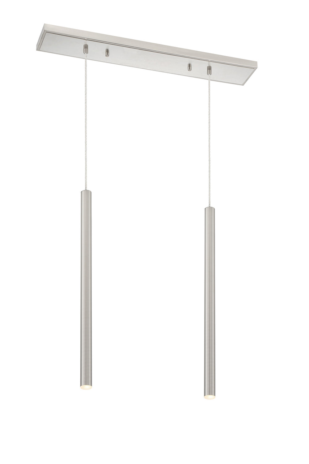 Suspension linéaire Forest — 2 lumières Nickel brossé, Nickel brossé, 24" – Z-Lite