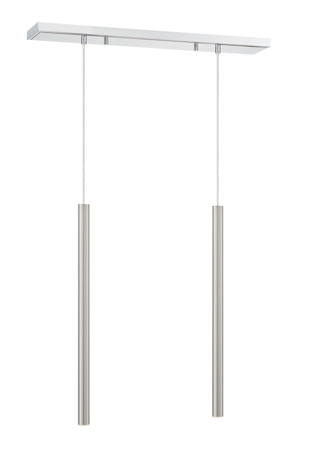 Suspension linéaire Forest — 2 lumières Chrome, Nickel brossé, 24" – vue 3