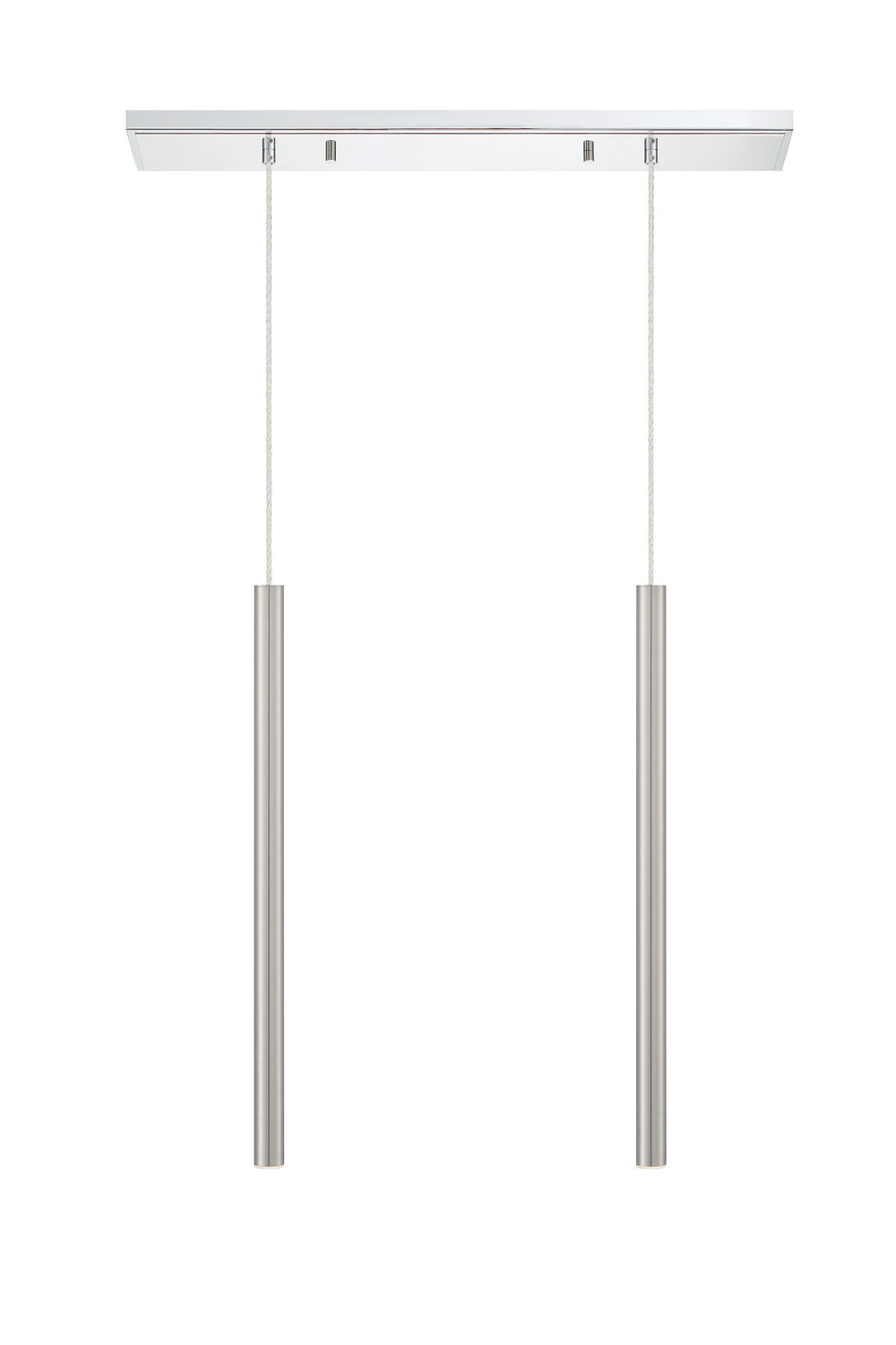 Suspension linéaire Forest — 2 lumières Chrome, Nickel brossé, 24" – vue 4