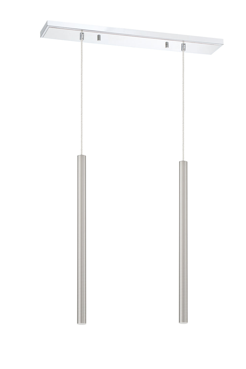 Suspension linéaire Forest — 2 lumières Chrome, Nickel brossé, 24" – vue 5