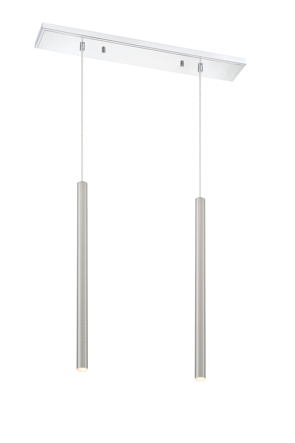 Suspension linéaire Forest — 2 lumières Chrome, Nickel brossé, 24" – Z-Lite