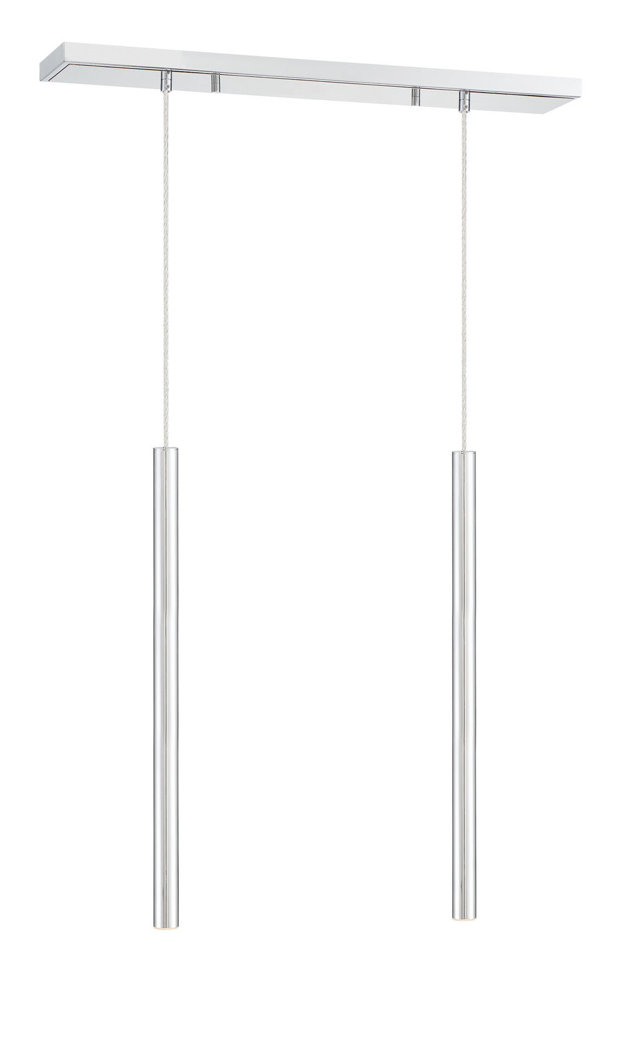 Suspension linéaire Forest — 2 lumières Chrome, Chrome, 24" – vue 3