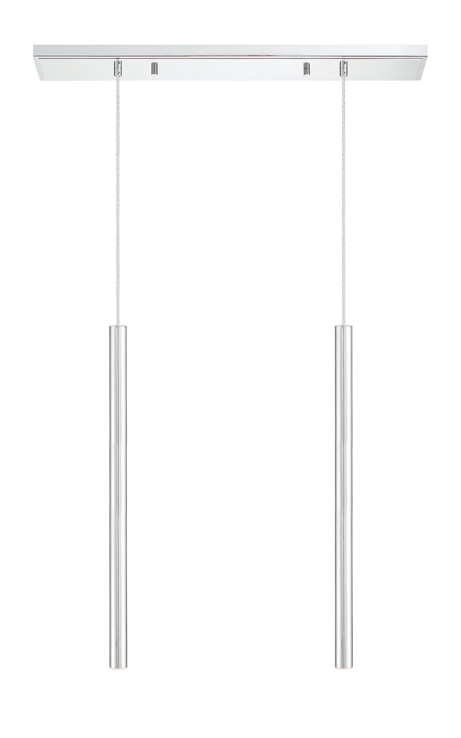 Suspension linéaire Forest — 2 lumières Chrome, Chrome, 24" – vue 4