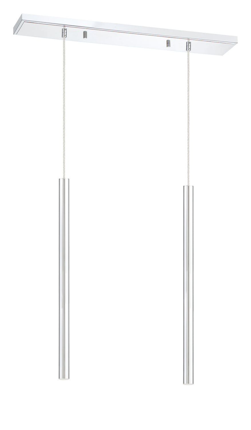 Suspension linéaire Forest — 2 lumières Chrome, Chrome, 24" – vue 5