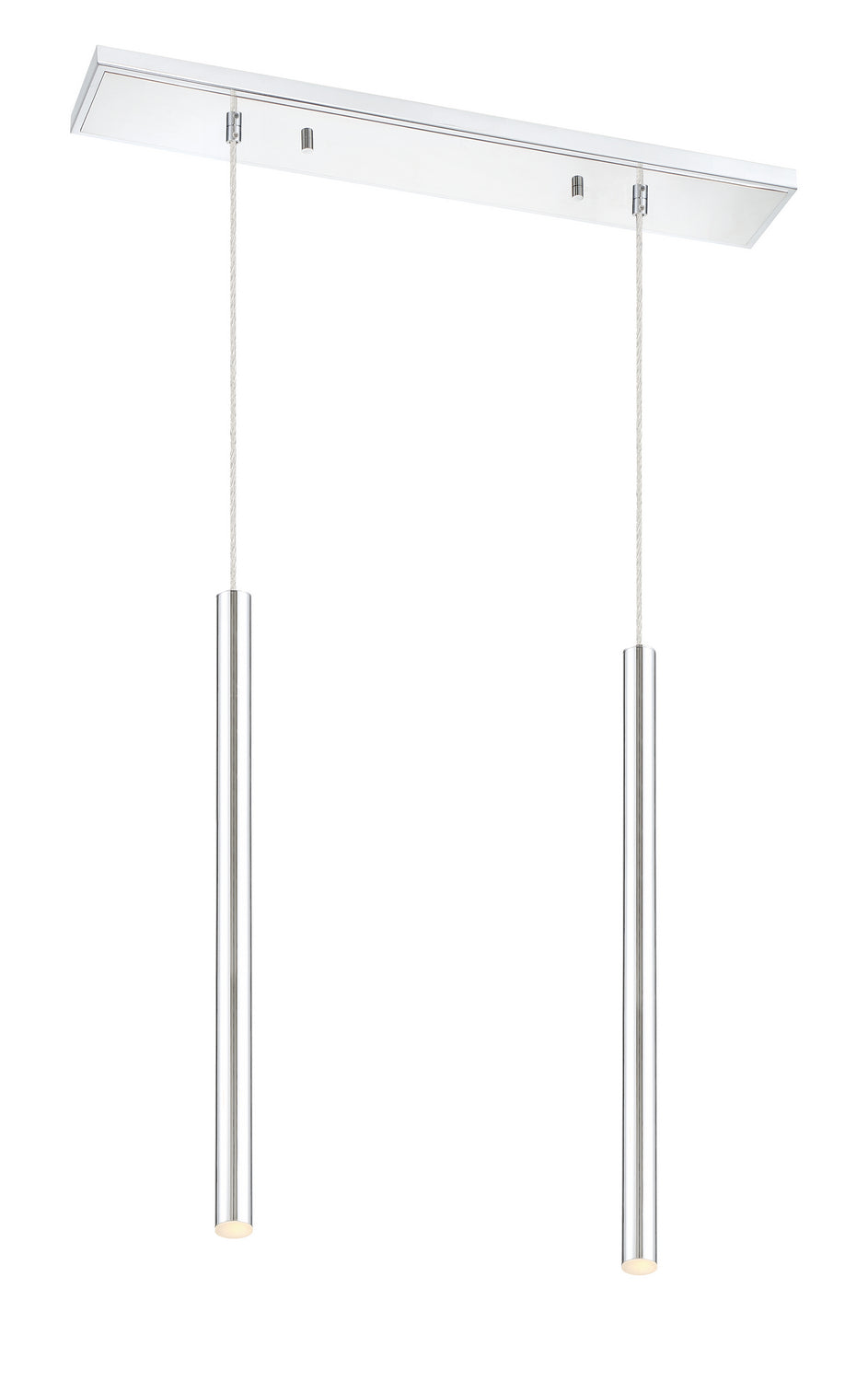 Suspension linéaire Forest — 2 lumières Chrome, Chrome, 24" – Z-Lite
