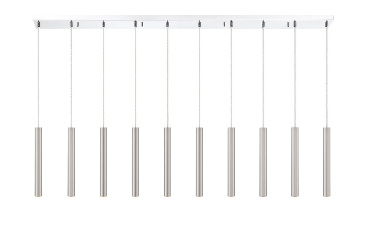 Suspension linéaire Forest — 2-Tier 10 lumières Nickel brossé, 12" – vue 4