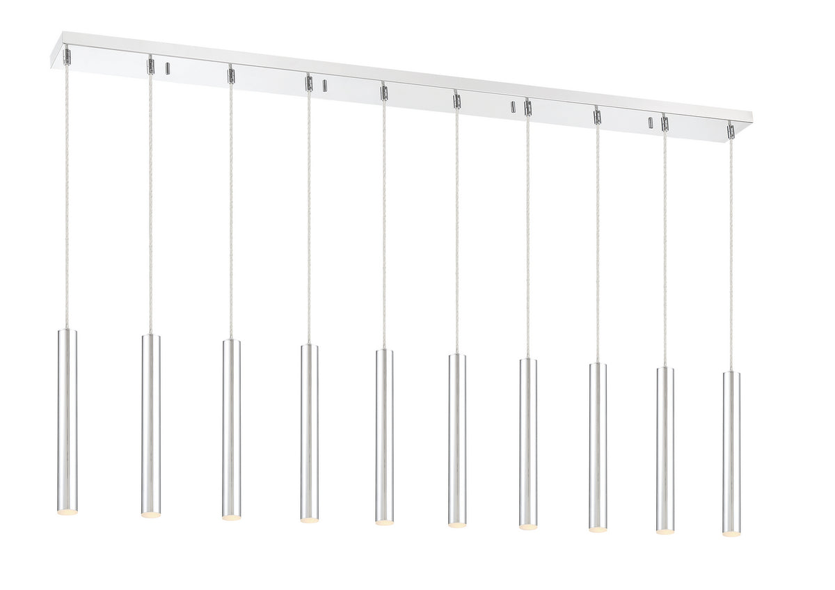 Suspension linéaire Forest — 2-Tier 10 lumières Chrome, 12" – vue 2
