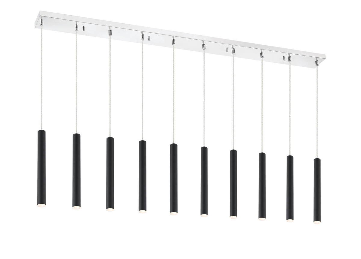 Suspension linéaire Forest — 2-Tier 10 lumières Noir mat, 12" – Z-Lite