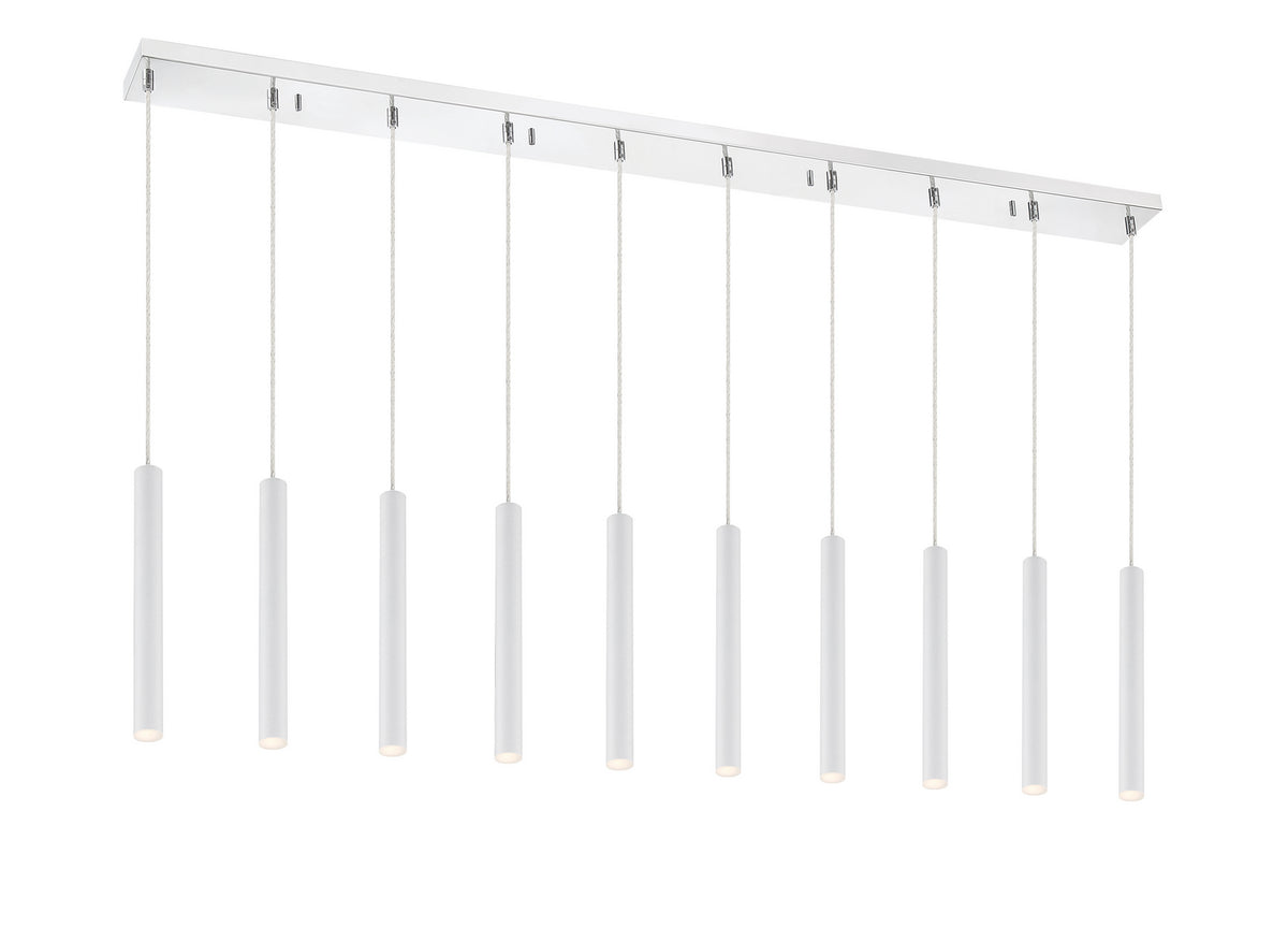 Suspension linéaire Forest — 2-Tier 10 lumières Blanc mat, 12" – Z-Lite