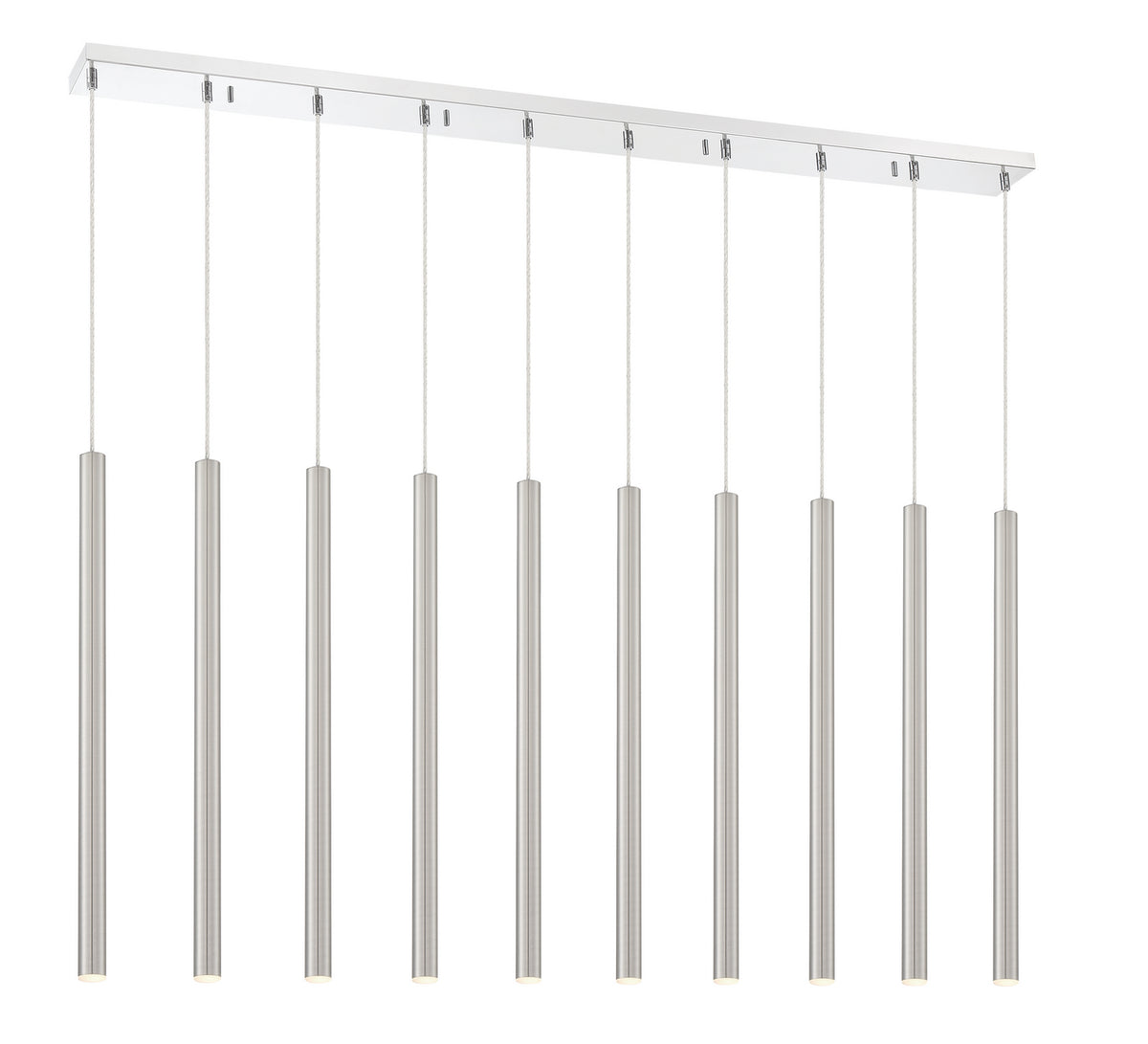 Suspension linéaire Forest — 2-Tier 10 lumières Nickel brossé, 24" – vue 2