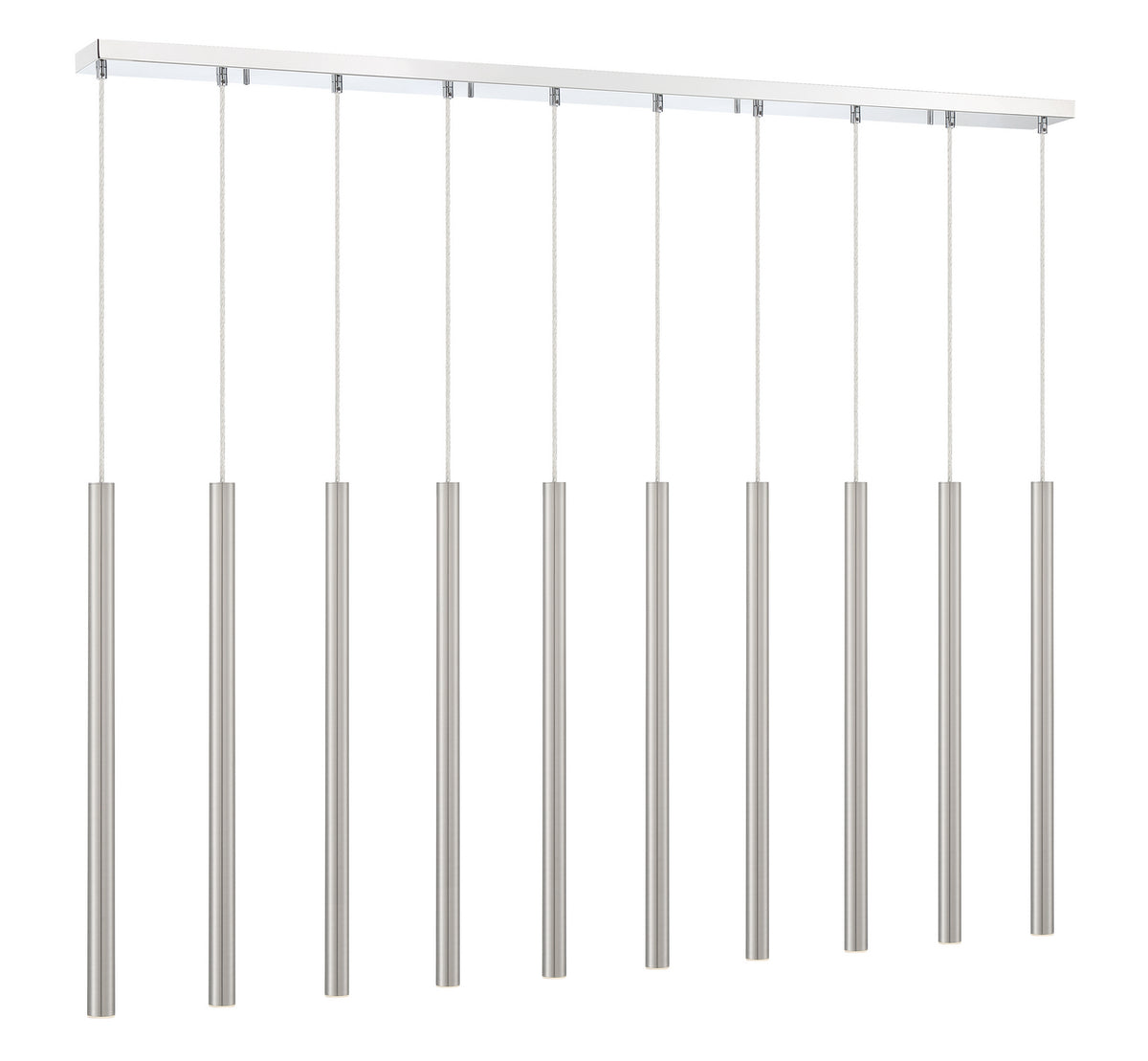 Suspension linéaire Forest — 2-Tier 10 lumières Nickel brossé, 24" – vue 3