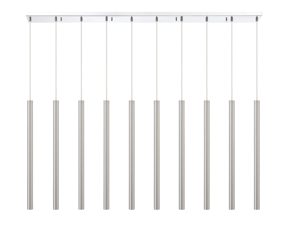 Suspension linéaire Forest — 2-Tier 10 lumières Nickel brossé, 24" – vue 4