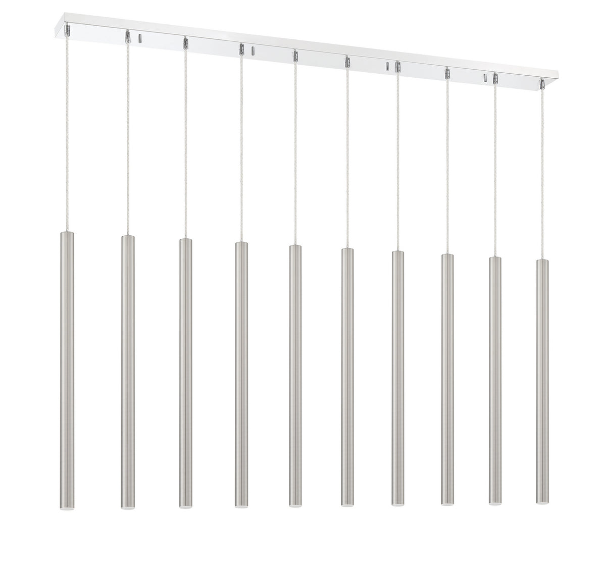 Suspension linéaire Forest — 2-Tier 10 lumières Nickel brossé, 24" – vue 5