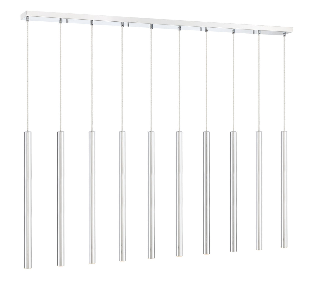 Suspension linéaire Forest — 2-Tier 10 lumières Chrome, 24" – vue 3