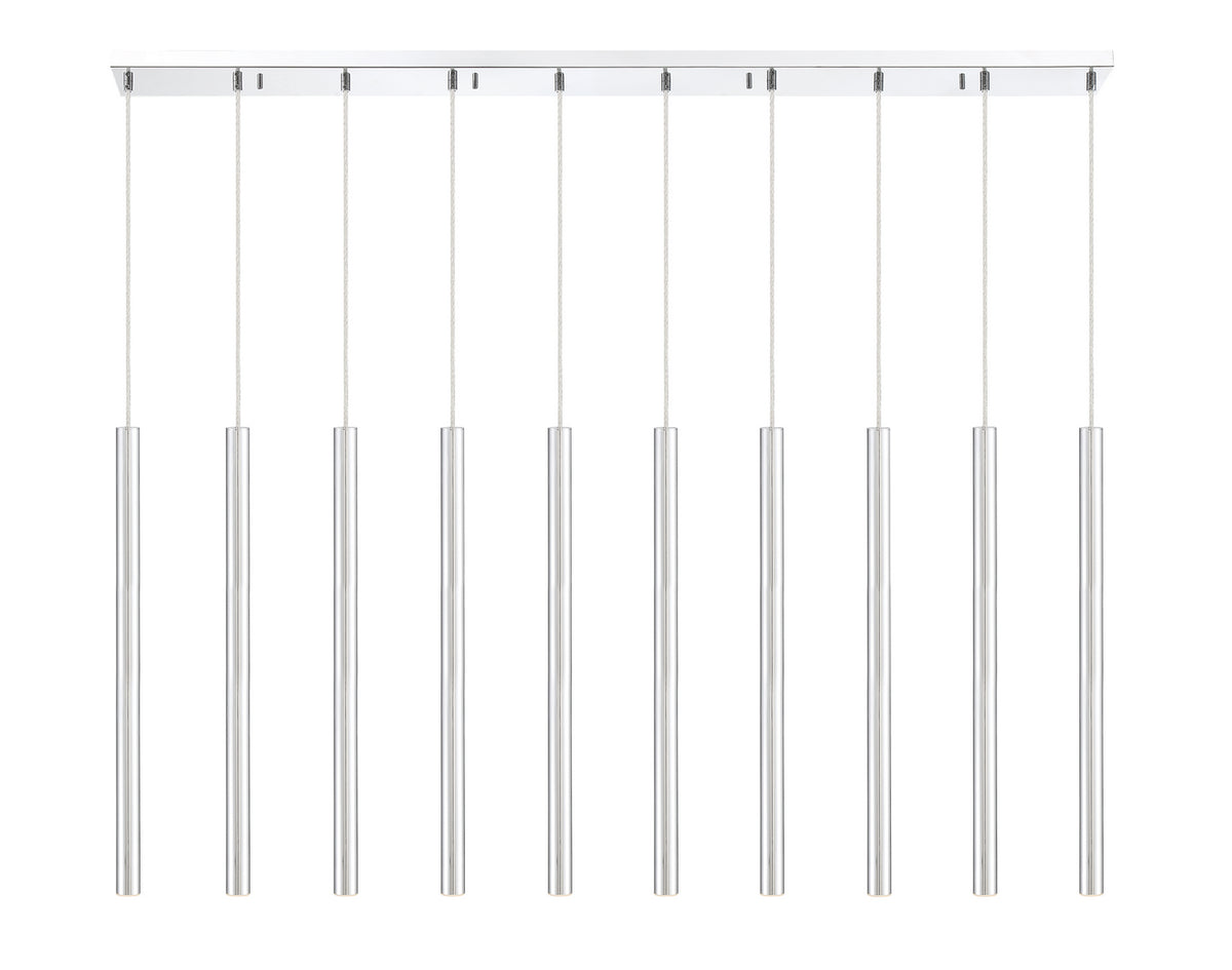 Suspension linéaire Forest — 2-Tier 10 lumières Chrome, 24" – vue 4