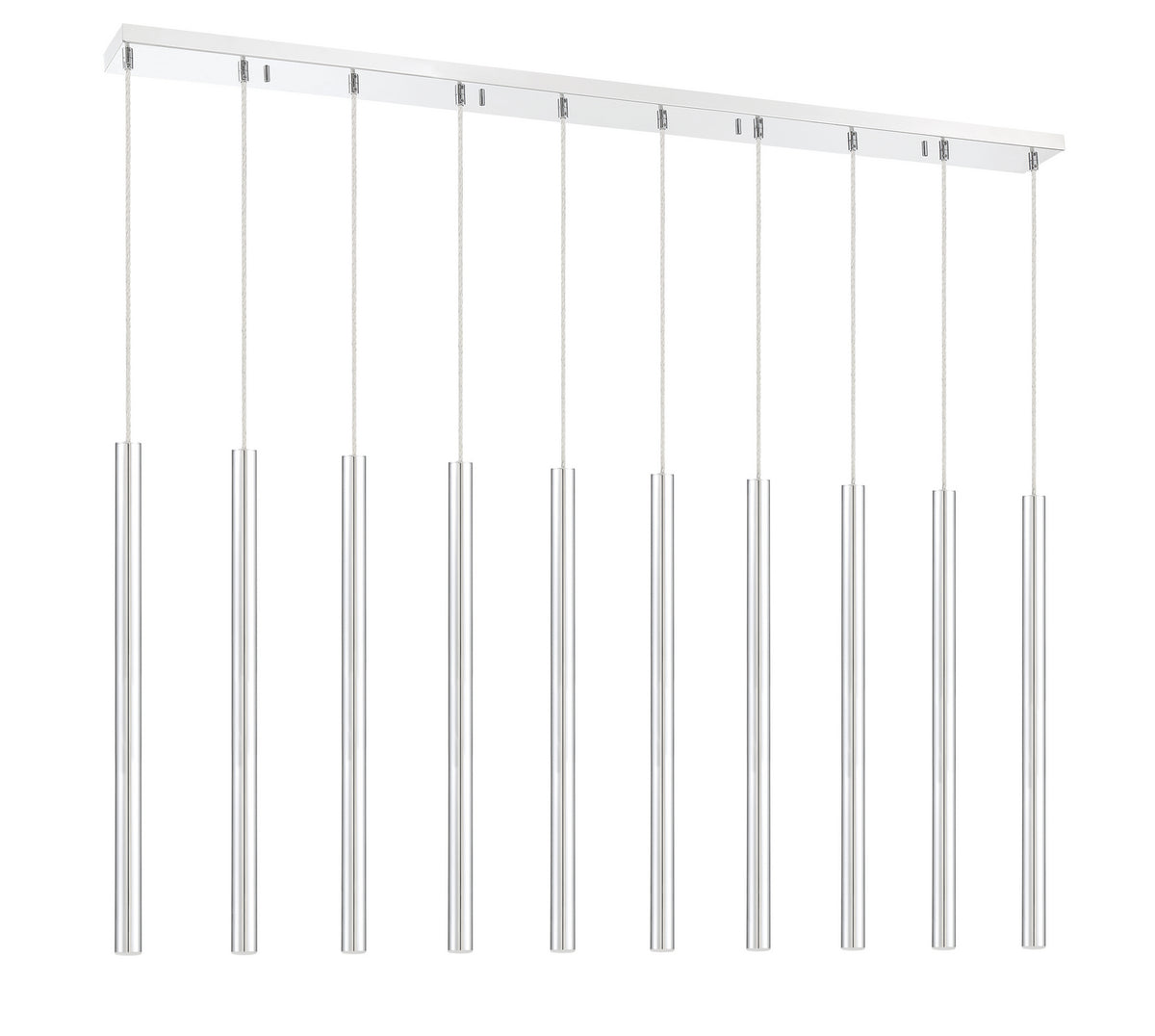 Suspension linéaire Forest — 2-Tier 10 lumières Chrome, 24" – vue 5