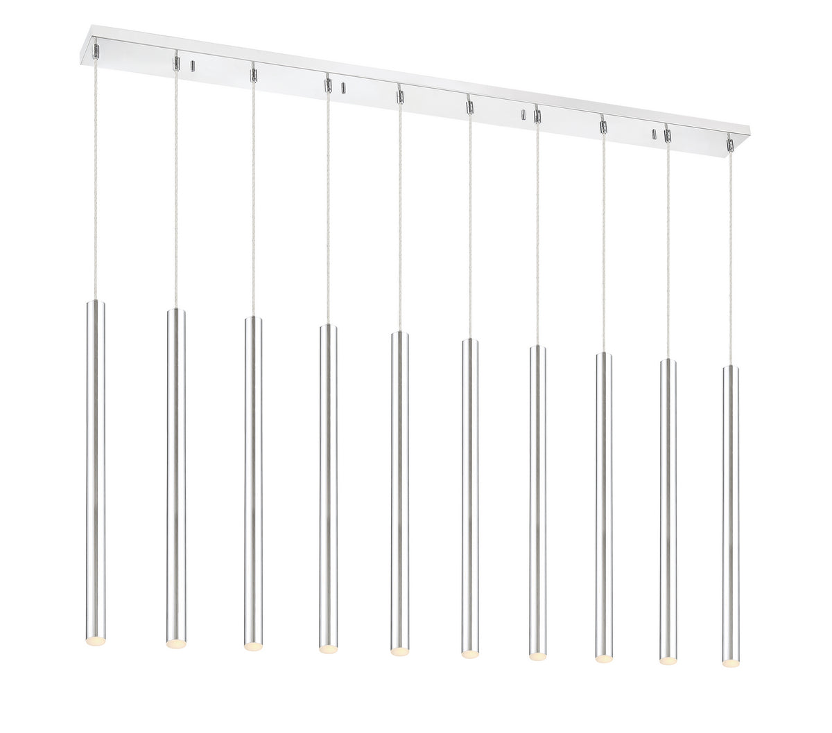 Suspension linéaire Forest — 2-Tier 10 lumières Chrome, 24" – Z-Lite
