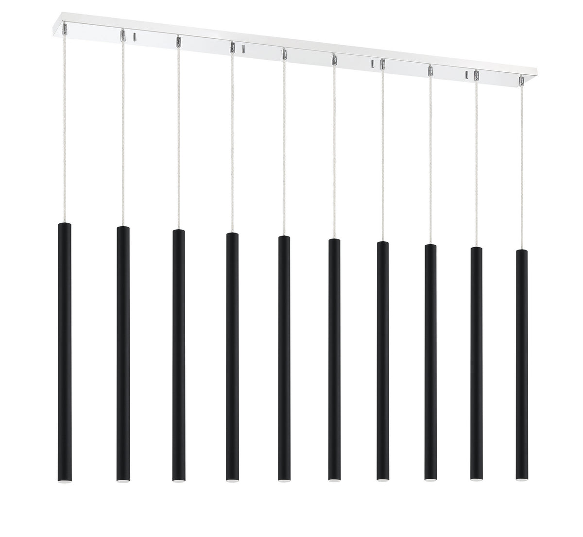 Suspension linéaire Forest — 2-Tier 10 lumières Noir mat, 24" – vue 5