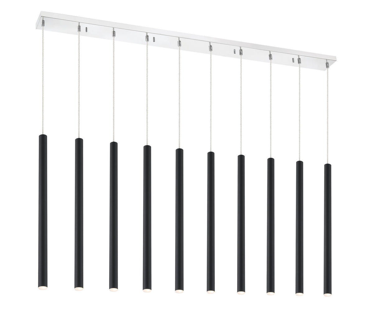 Suspension linéaire Forest — 2-Tier 10 lumières Noir mat, 24" – Z-Lite