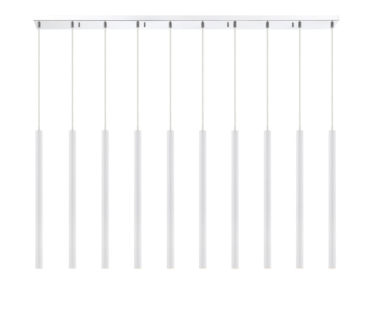 Suspension linéaire Forest — 2-Tier 10 lumières Blanc mat, 24" – vue 4
