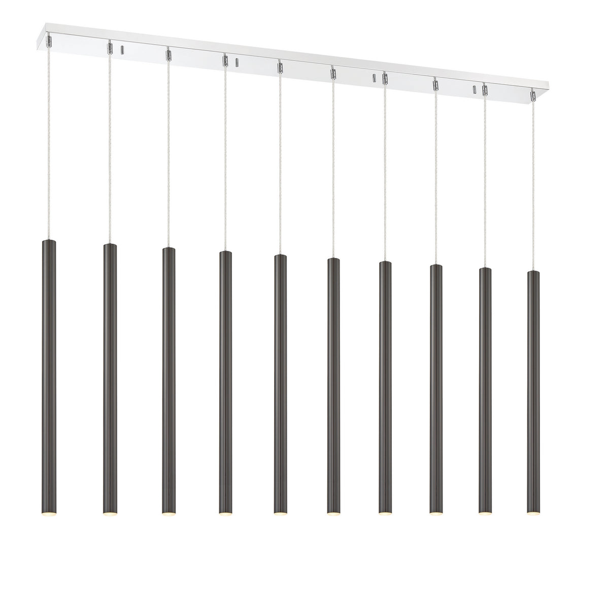 Suspension linéaire Forest — 2-Tier 10 lumières Noir perle, 24" – vue 2