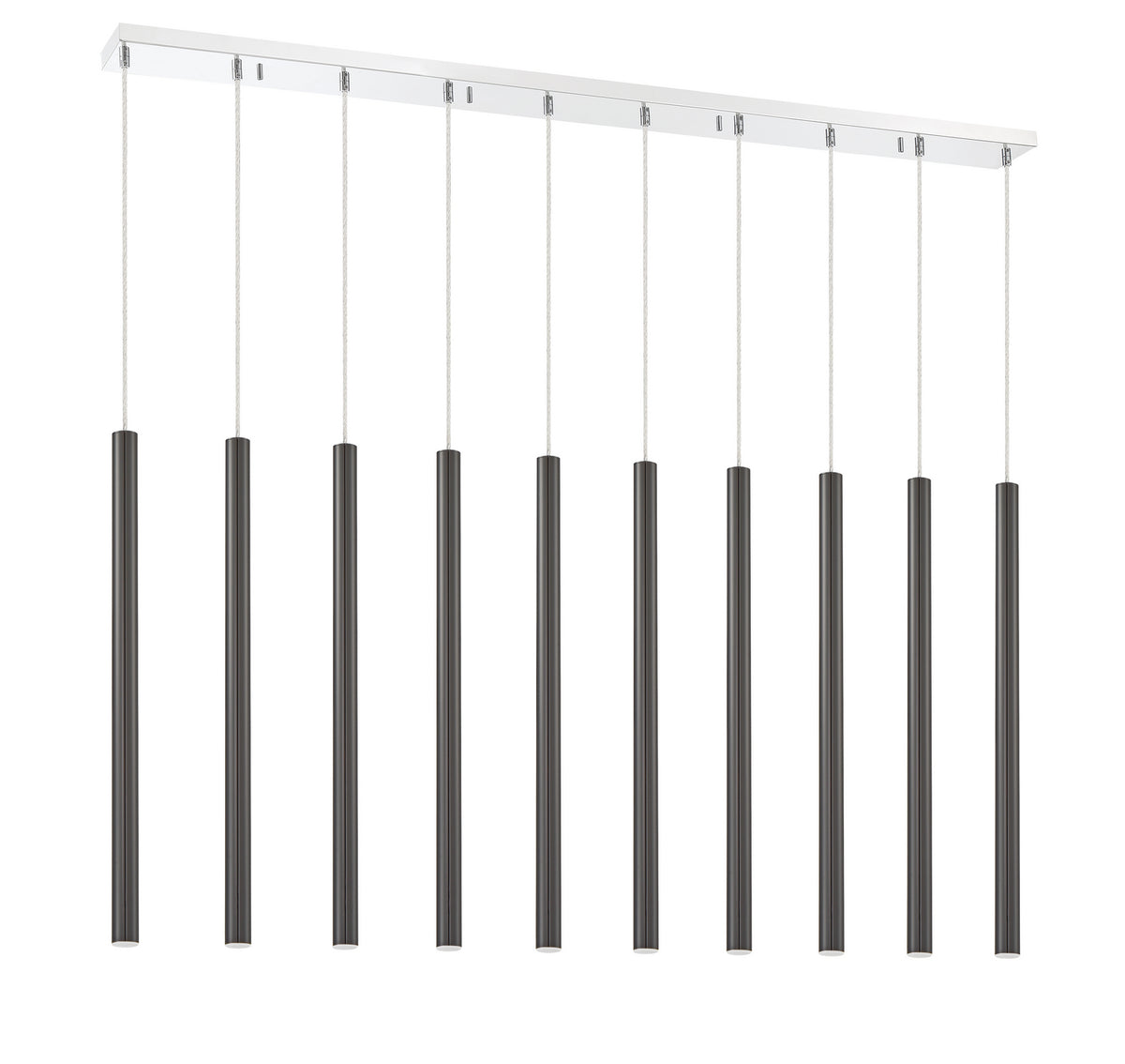 Suspension linéaire Forest — 2-Tier 10 lumières Noir perle, 24" – vue 5