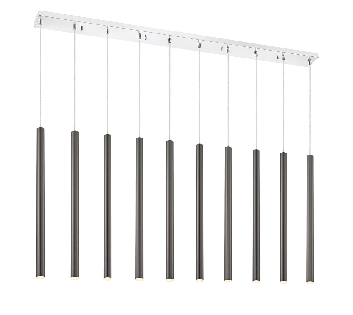 Suspension linéaire Forest — 2-Tier 10 lumières Noir perle, 24" – Z-Lite