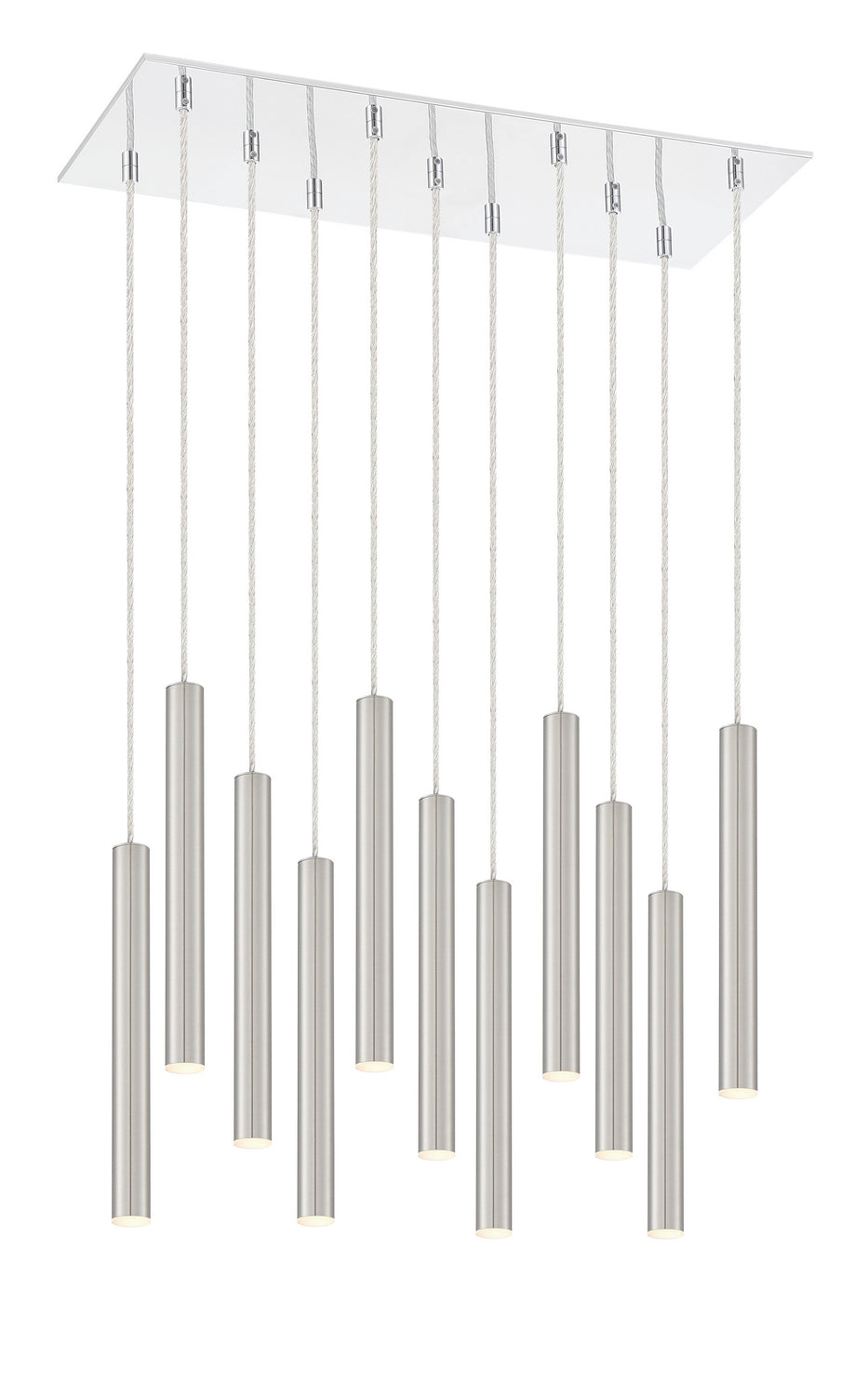 Suspension linéaire Forest — 2-Tier 11 lumières Nickel brossé, 12" – vue 2