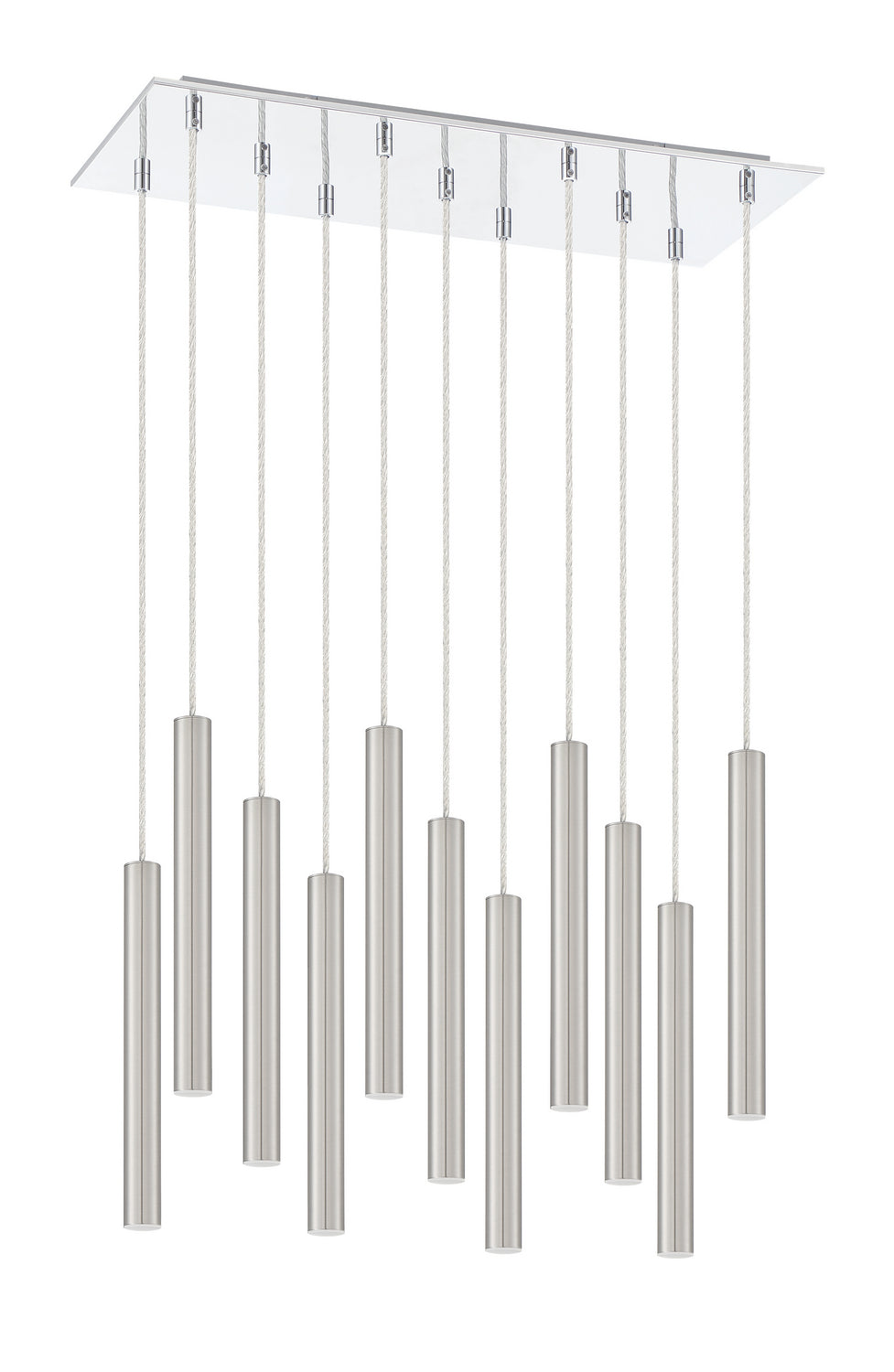 Suspension linéaire Forest — 2-Tier 11 lumières Nickel brossé, 12" – vue 4