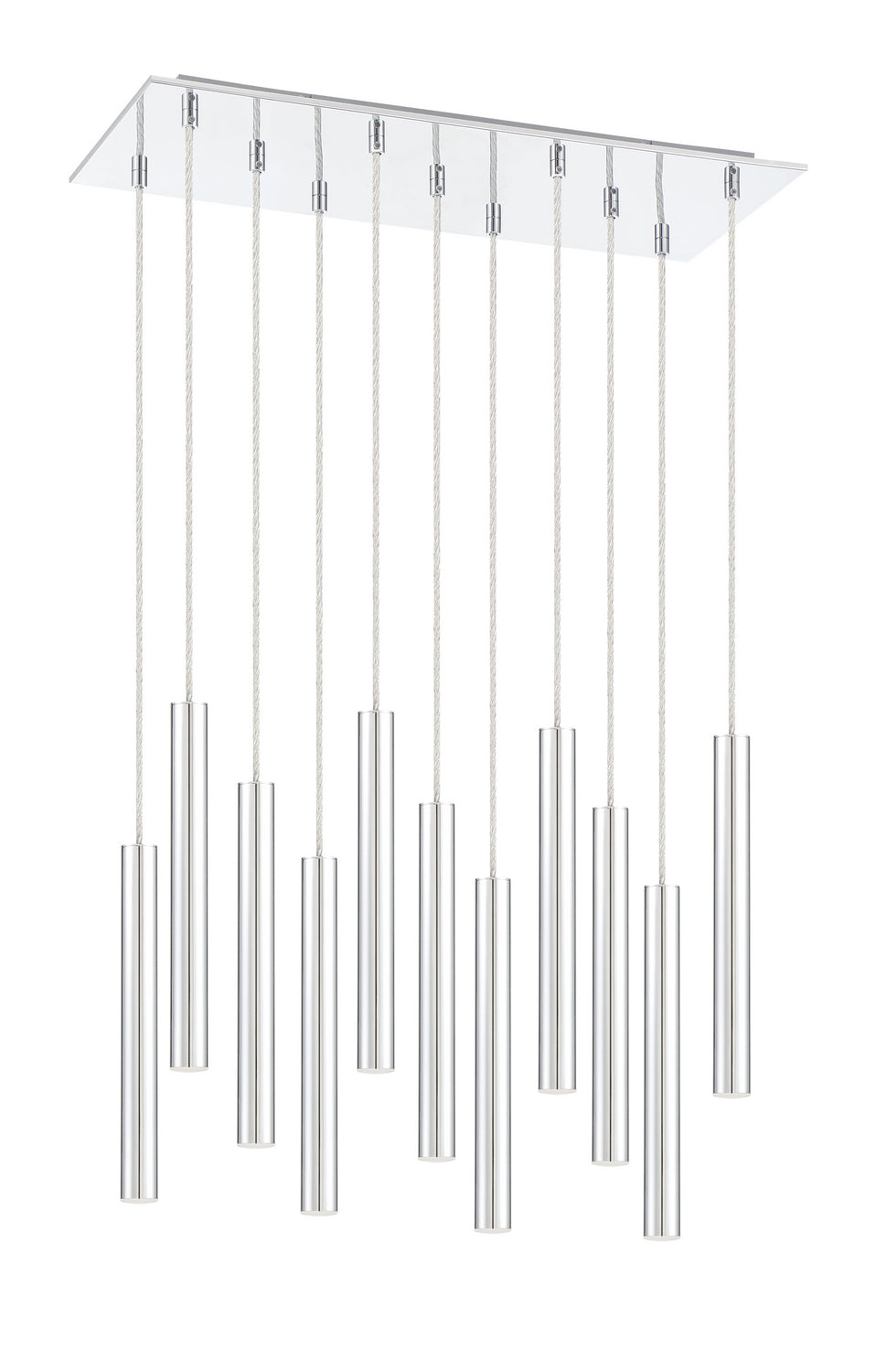 Suspension linéaire Forest — 2-Tier 11 lumières Chrome, 12" – vue 4
