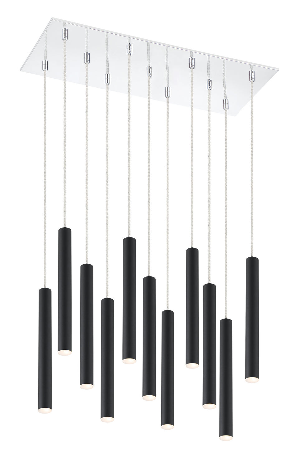Suspension linéaire Forest — 2-Tier 11 lumières Noir mat, 12" – Z-Lite