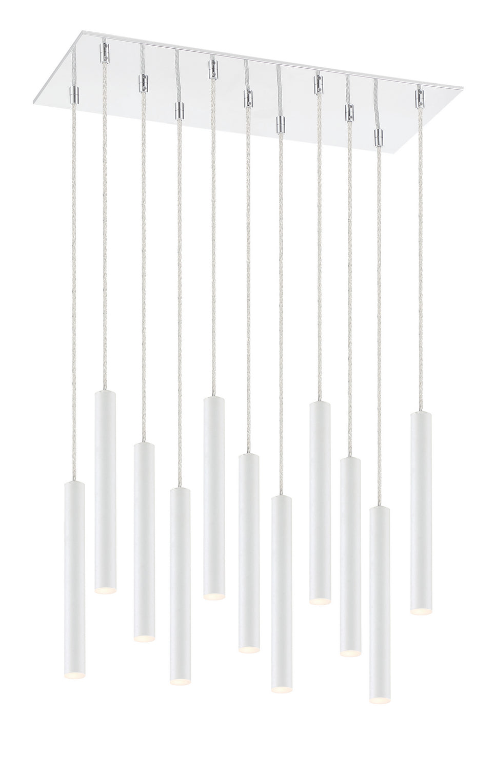 Suspension linéaire Forest — 2-Tier 11 lumières Blanc mat, 12" – vue 2
