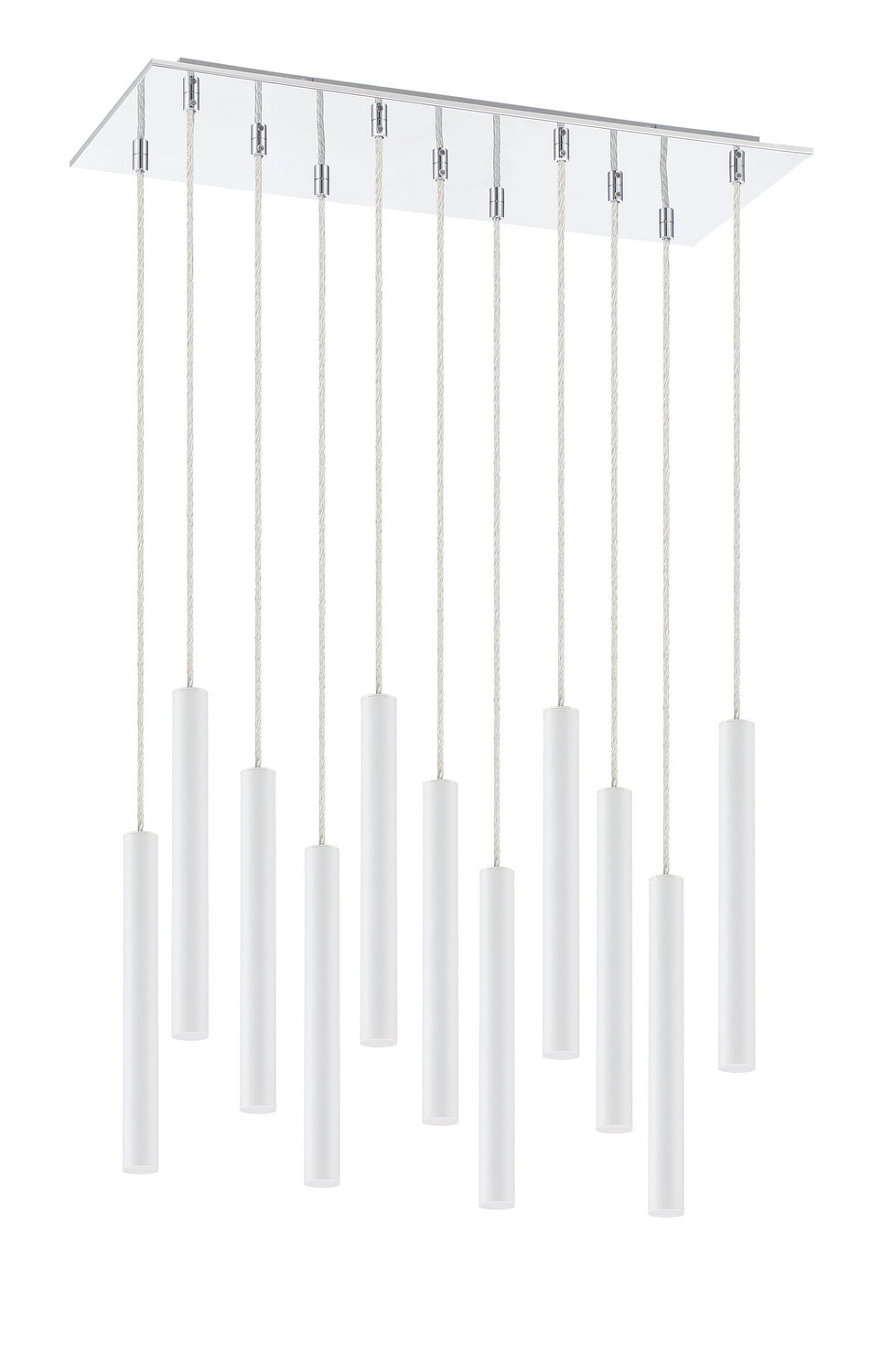 Suspension linéaire Forest — 2-Tier 11 lumières Blanc mat, 12" – vue 4