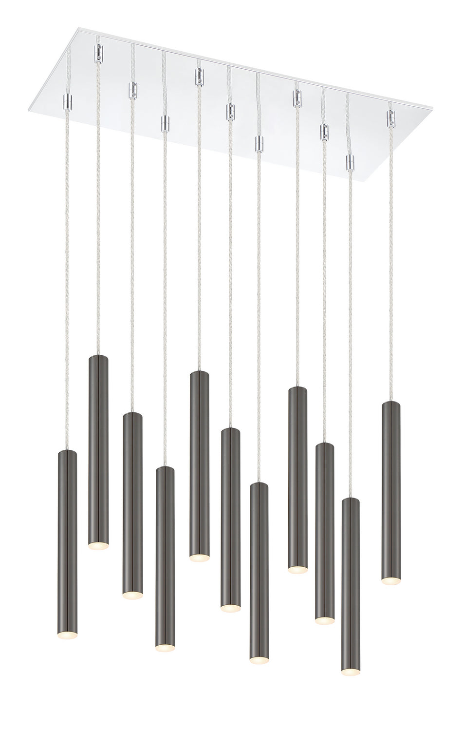 Suspension linéaire Forest — 2-Tier 11 lumières Noir perle, 12" – Z-Lite
