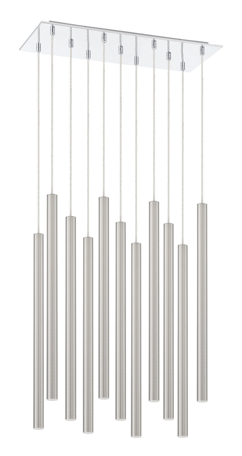 Suspension linéaire Forest — 2-Tier 11 lumières Nickel brossé, 24" – vue 4