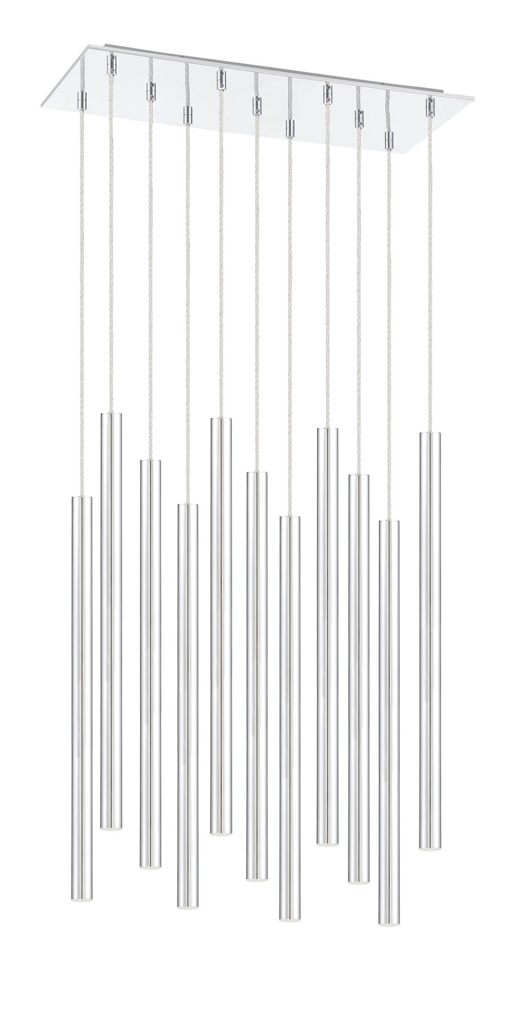 Suspension linéaire Forest — 2-Tier 11 lumières Chrome, 24" – vue 4