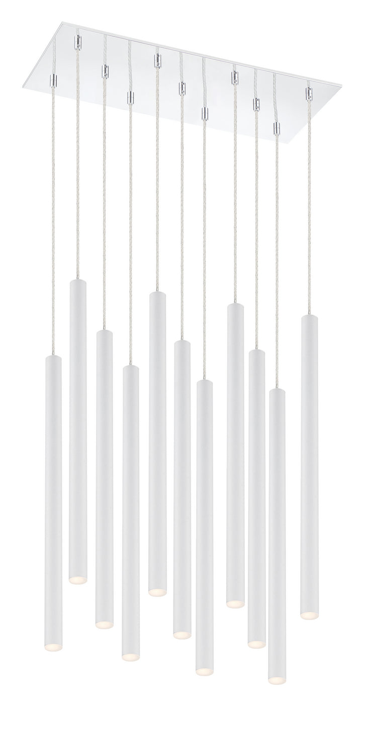 Suspension linéaire Forest — 2-Tier 11 lumières Blanc mat, 24" – Z-Lite