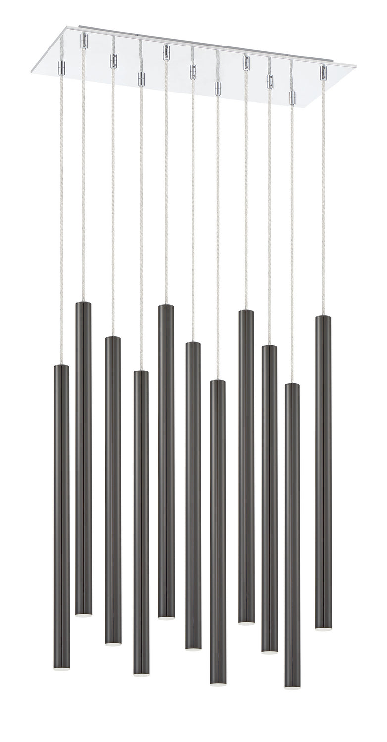 Suspension linéaire Forest — 2-Tier 11 lumières Noir perle, 24" – vue 4