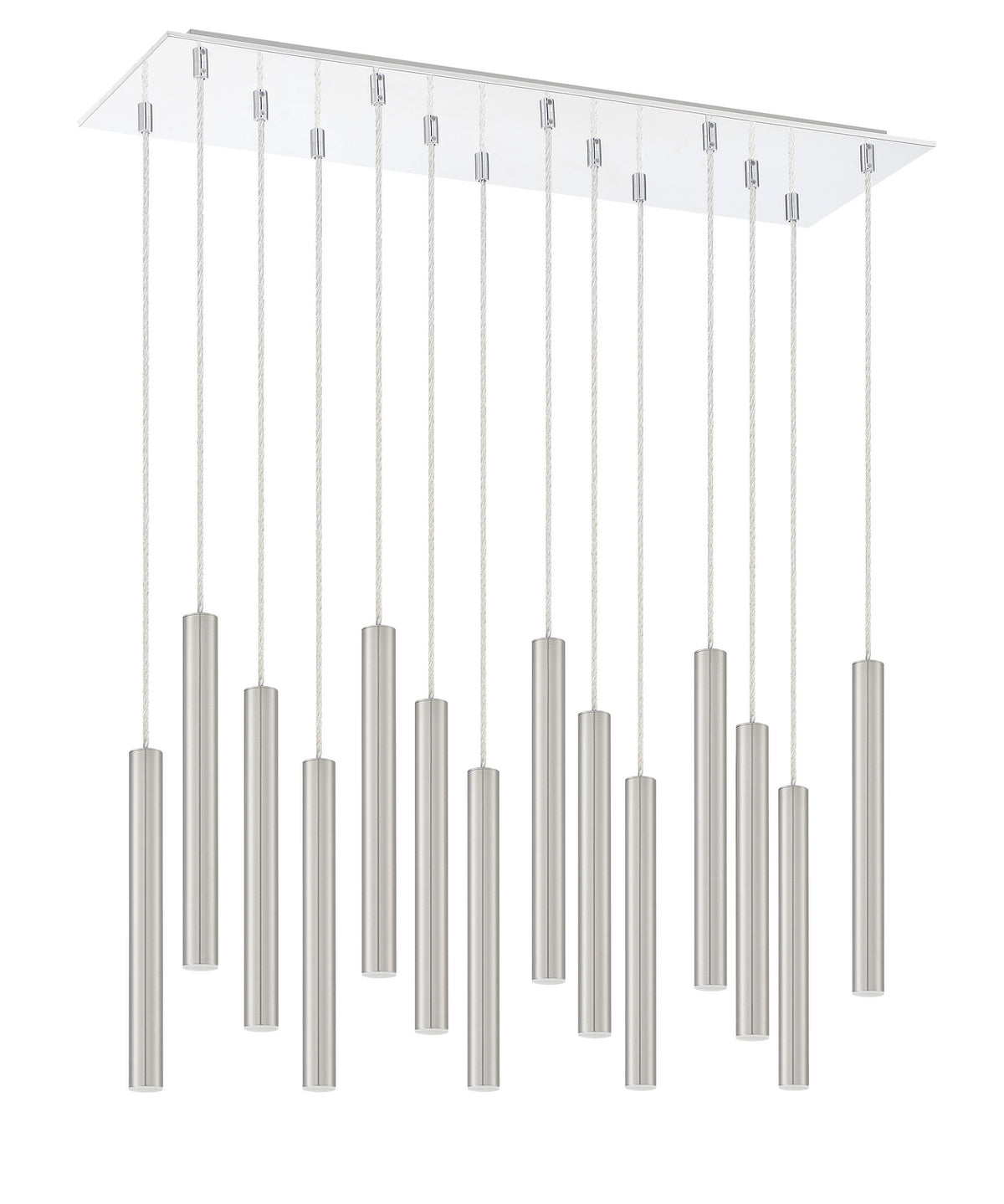 Suspension linéaire Forest — 2-Tier 14 lumières Nickel brossé, 12" – vue 4