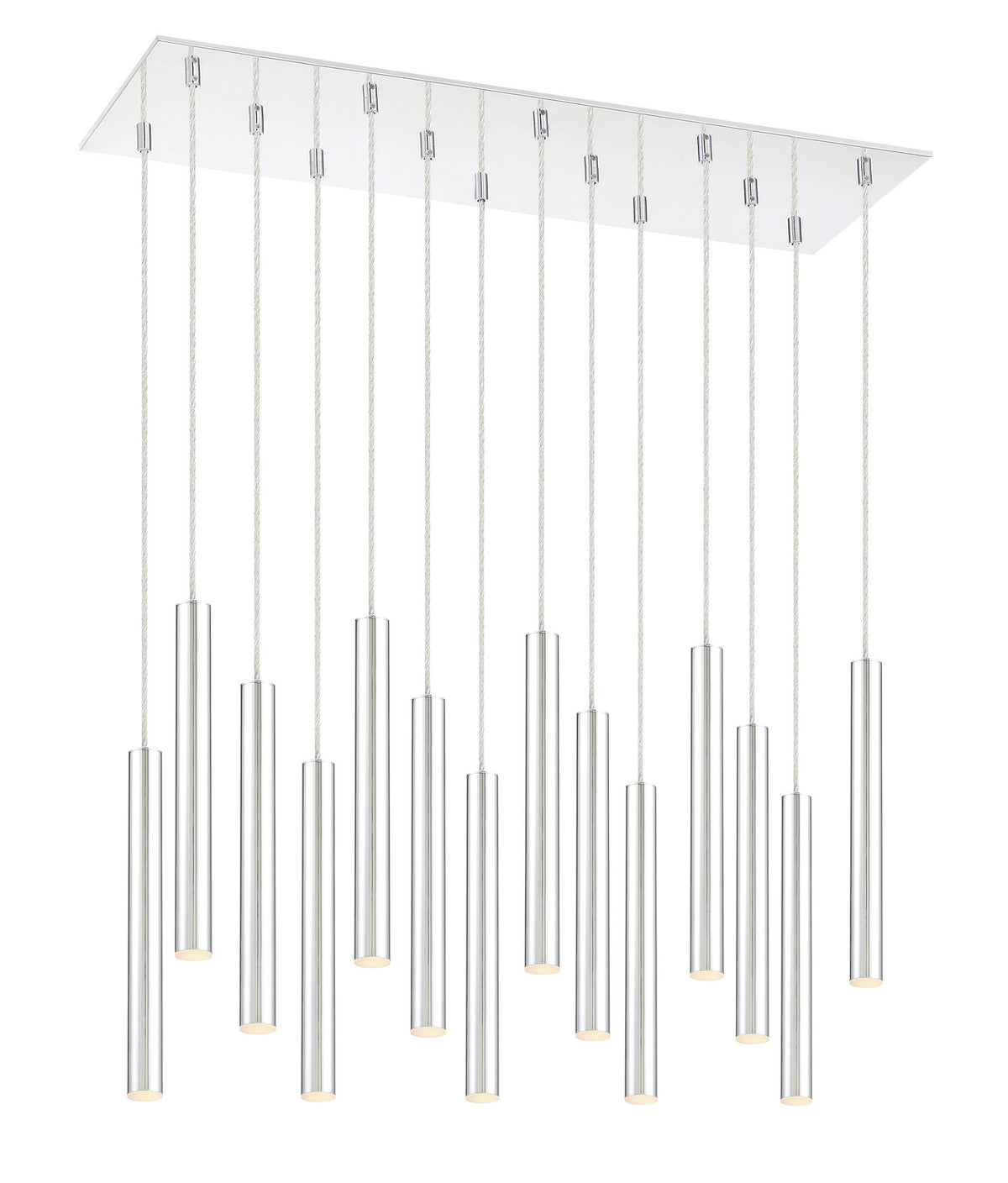 Suspension linéaire Forest — 2-Tier 14 lumières Chrome, 12" – vue 2