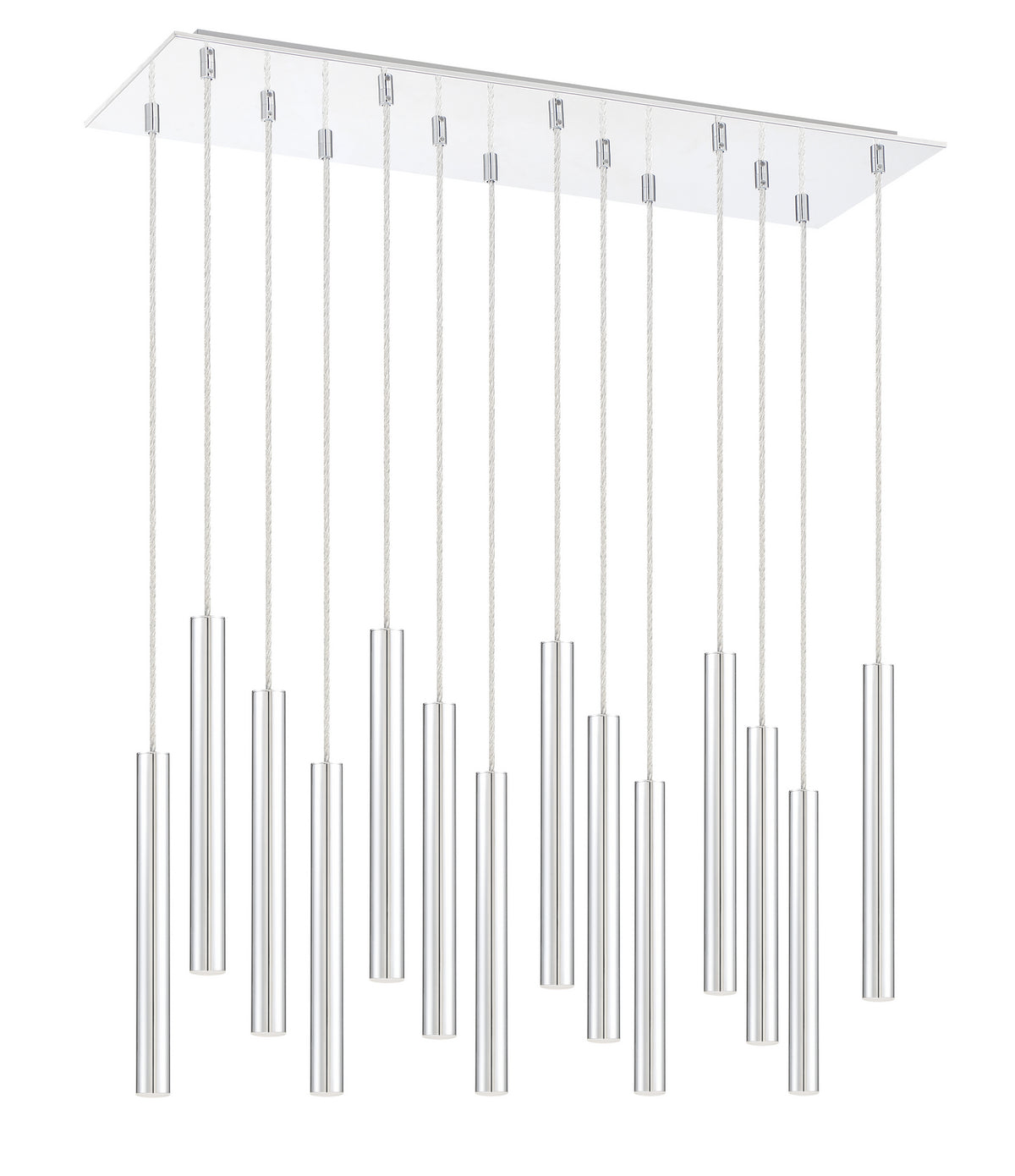 Suspension linéaire Forest — 2-Tier 14 lumières Chrome, 12" – vue 4