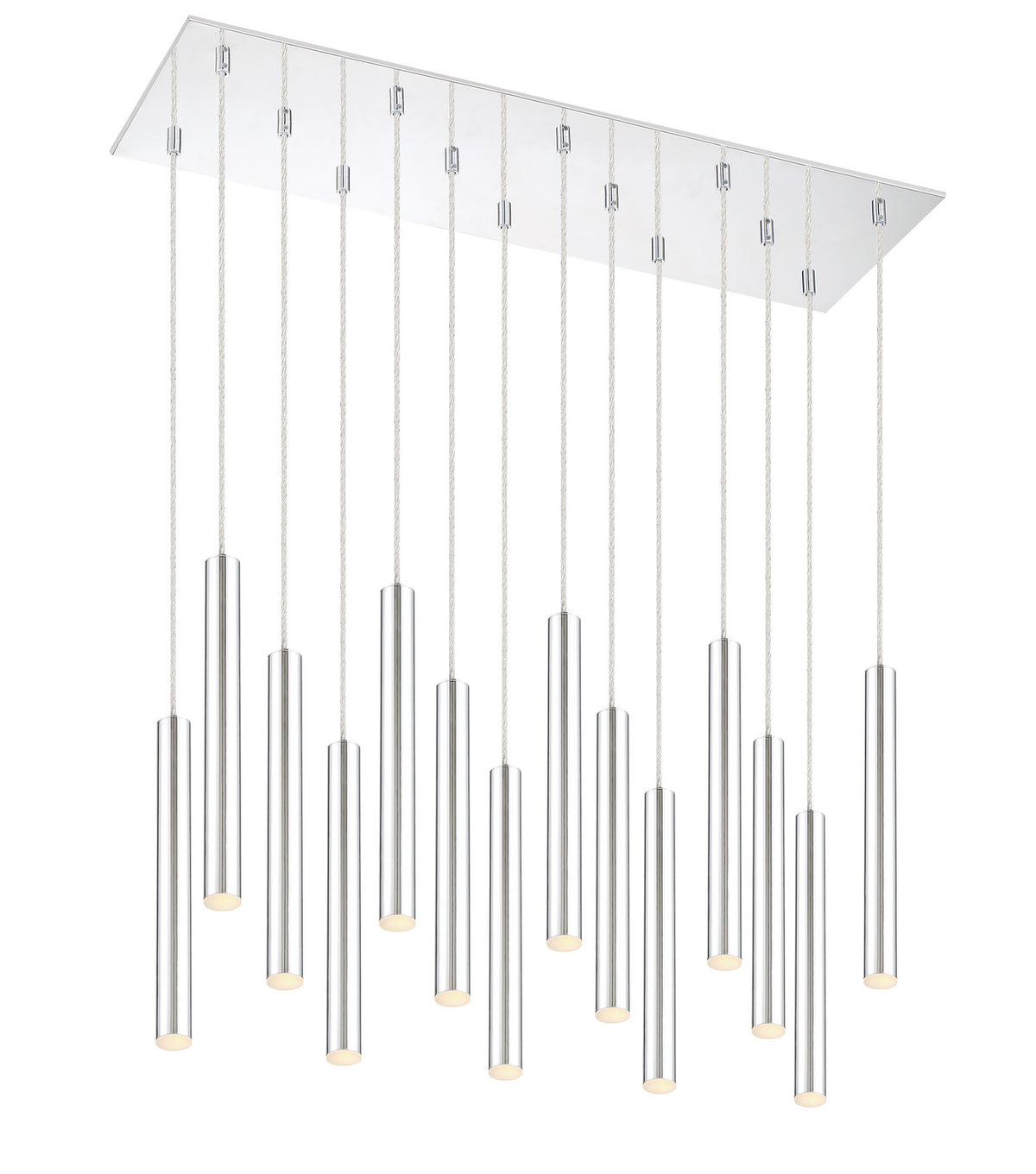 Suspension linéaire Forest — 2-Tier 14 lumières Chrome, 12" – Z-Lite