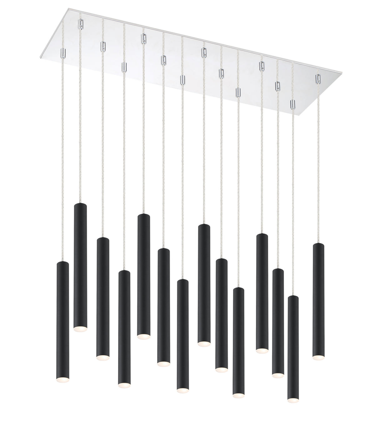 Suspension linéaire Forest — 2-Tier 14 lumières Noir mat, 12" – Z-Lite