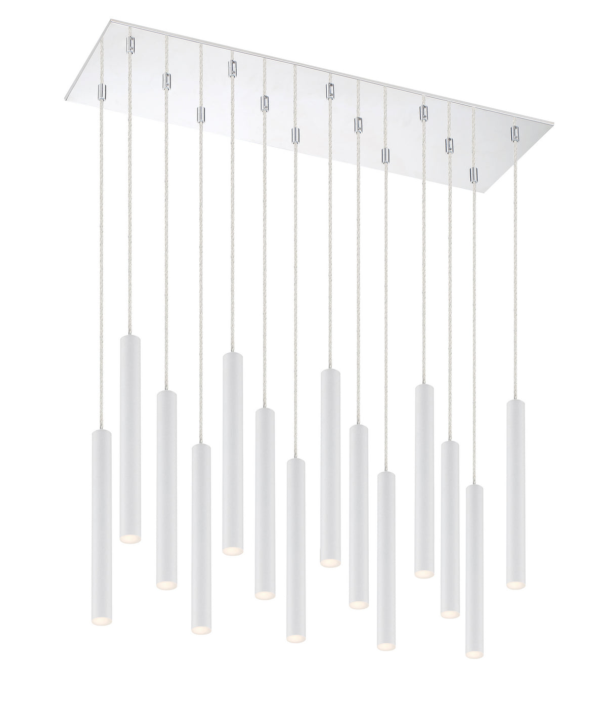 Suspension linéaire Forest — 2-Tier 14 lumières Blanc mat, 12" – Z-Lite