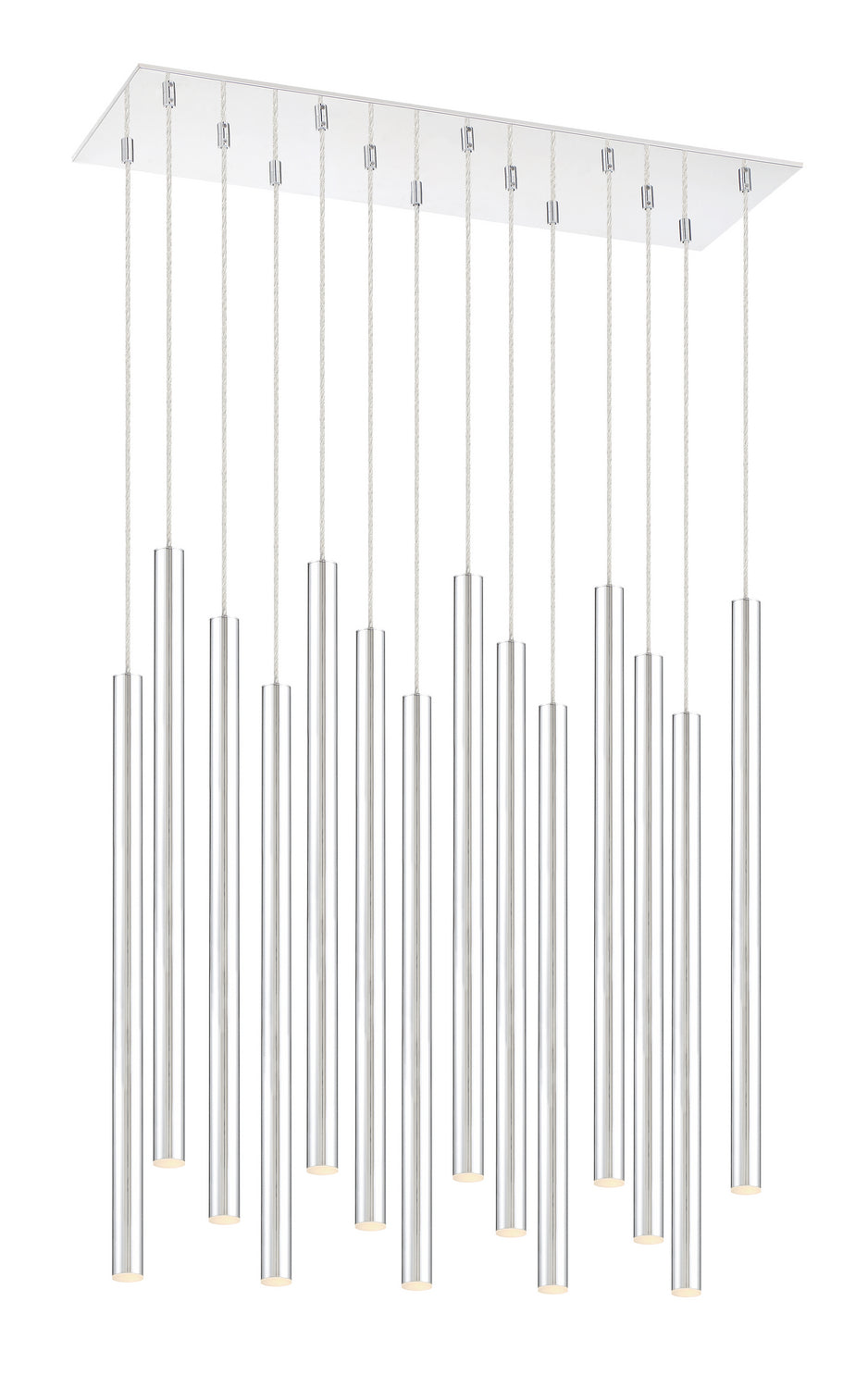 Suspension linéaire Forest — 2-Tier 14 lumières Chrome, 24" – vue 2