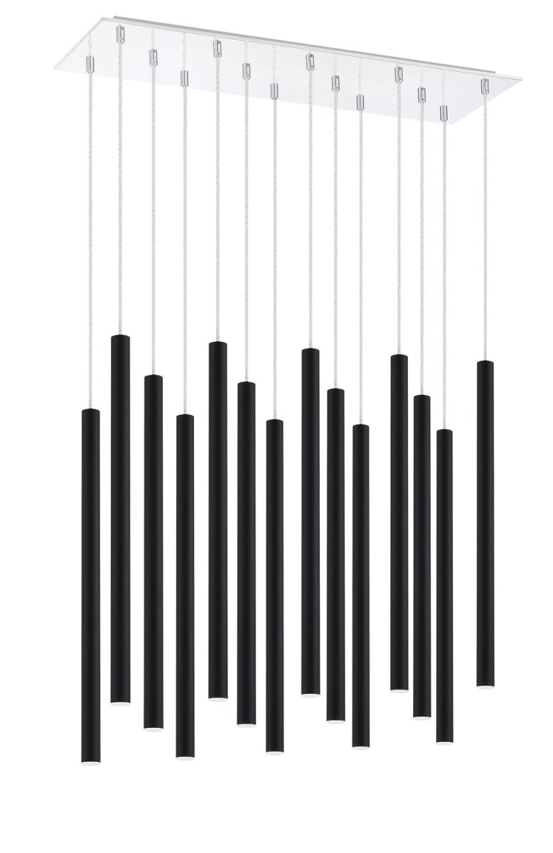 Suspension linéaire Forest — 2-Tier 14 lumières - Blanc mat 24" by Z-Lite | Luminaires & cie