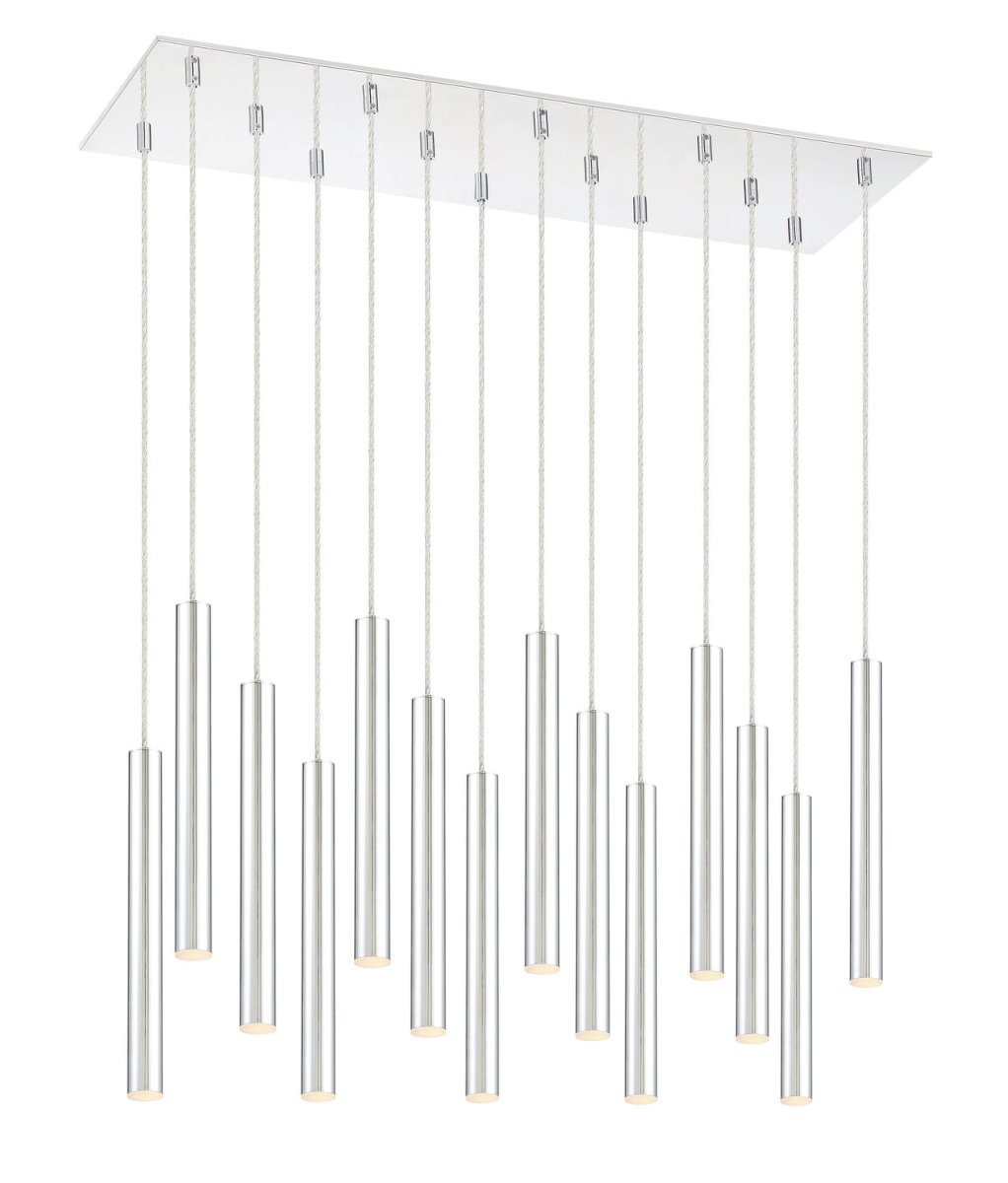 Suspension linéaire Forest — 2-Tier 14 lumières - Blanc mat 24" by Z-Lite | Luminaires & cie
