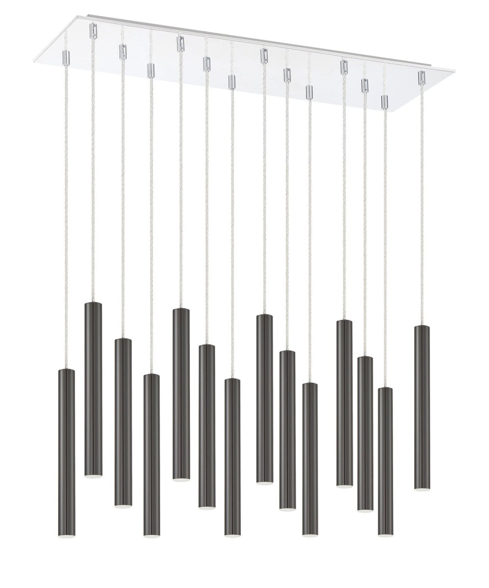 Suspension linéaire Forest — 2-Tier 14 lumières - Blanc mat 24" by Z-Lite | Luminaires & cie